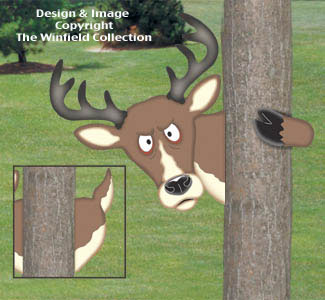 Peeking Deer Woodcraft Project Pattern
