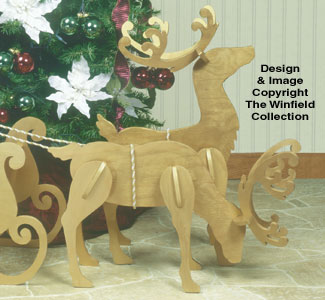 Product Image of Medium/Small White Reindeer Pattern
