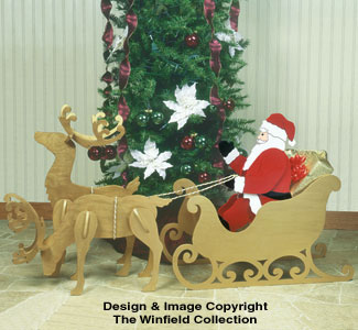 Product Image of Med/Small Santa, Sleigh & Reindeer Pattern Set 