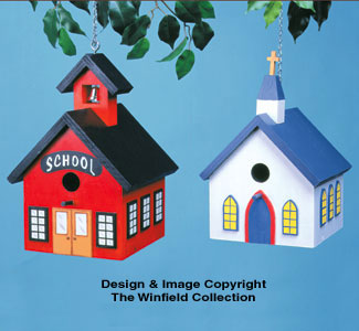 Product Image of Church & School Birdhouse Wood Project Plan