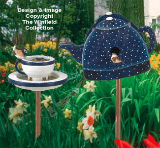 Product Image of Tea Set Birdhouse/Feeder Wood Plan