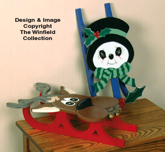 Product Image of Snowman & Reindeer Sled Patterns           
