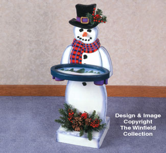 Product Image of Snowman Tray Table Woodcraft Pattern 