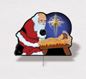 Holiday Yard Art - Santa & Baby Jesus 