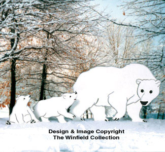 Polar Bear Family Woodcraft Pattern