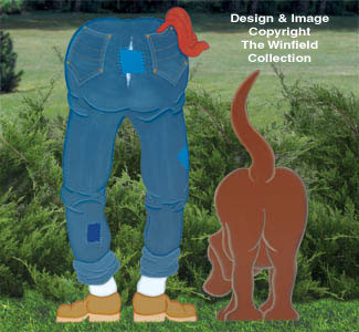 Product Image of Backside Man & Dog Woodcraft Pattern