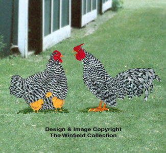 Rooster & Hen Woodcraft Pattern
