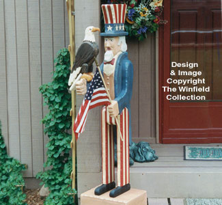 Product Image of Uncle Sam with Eagle Woodcraft Pattern