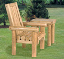 Rustic Chair & Table Wood Project Plans