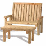 Product Image of Landscape Timber Love Seat & Coffee Table Plans