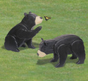 3D Life-Size Bear Cubs Woodcraft Pattern