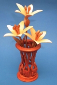 Miniature Lilies & Vase Scroll Saw Pattern 