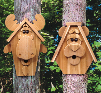 Moose & Bear Birdhouse Wood Plan