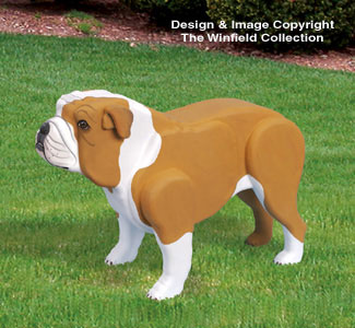 Product Image of 3D Life-Size Bulldog Woodcraft Pattern