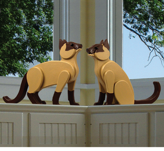 Product Image of 3D Life-Size Siamese Cat Wood Plan