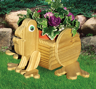 Product Image of Frog Flower Pot Holder Wood Plan