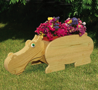 Product Image of Hippo Flower Pot Planter Wood Plan