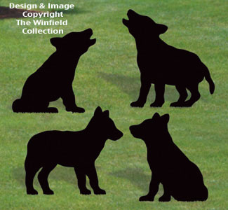 Wolf Pup Shadows Woodcraft Pattern