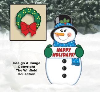 Product Image of Snowman and Wreath Woodcraft Pattern
