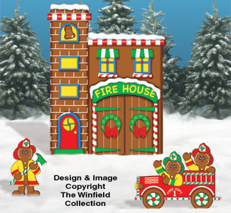 Product Image of Gingerbread Firehouse Woodcraft Pattern