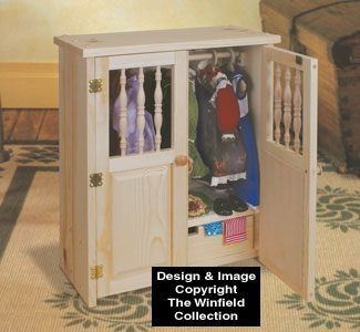 Product Image of Doll Armoire Wood Pattern