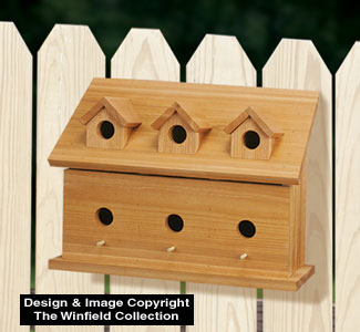 One-Sided Cedar Birdhouse Wood Pattern