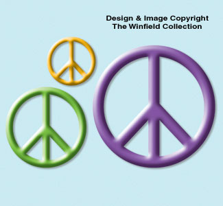 Product Image of Peace Sign Wall Decor Woodcraft Pattern