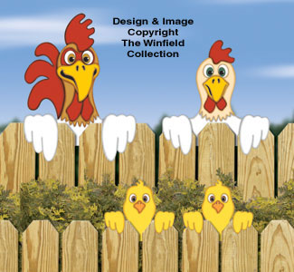 Product Image of Chicken Fence Peekers Wood Pattern