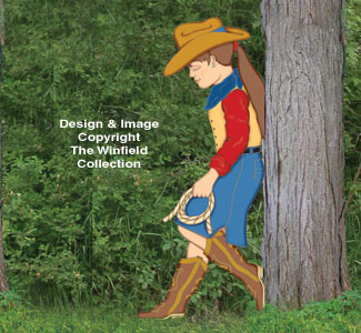 Realistic Leaning Cowgirl Kid Pattern