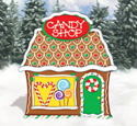 Gingerbread Candy Shop Wood Pattern