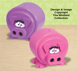 Product Image of Plump Piggy Bank Wood Pattern