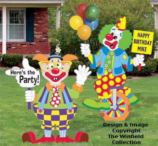 Product Image of Clown Party Signs Pattern Set