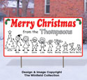 Stick Family Holiday Sign Pattern