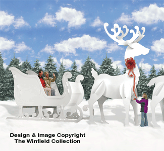 Product Image of GINORMAS Sleigh and Reindeer Pattern Set