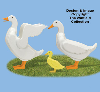 3D Life-Size Ducks Wood Pattern