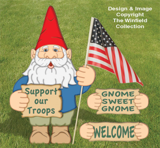 Product Image of Small Garden Gnome Yard Sign Pattern