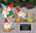 Large Garden Gnomes #3 Pattern Set