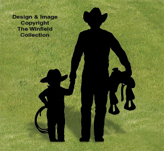 Cowboy and Son Shadow Wood Pattern