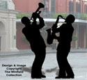 Sax and Trumpet Players Shadow Pattern