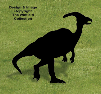 Duckbill Dinosaur Shadow Pattern