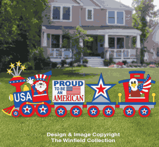 Product Image of Patriotic Train Woodworking Pattern