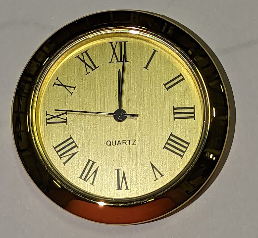 Mini Clock Roman/Gold/Gold