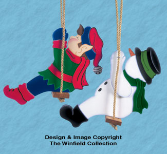 Product Image of Swingin' Elf & Snowman Wood Pattern