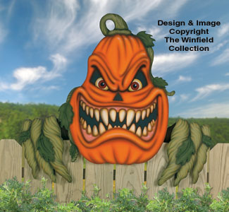Large Scary Pumpkin Woodcraft Pattern 