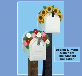 Product Image of Floral  Mailbox Toppers Woodcraft Pattern