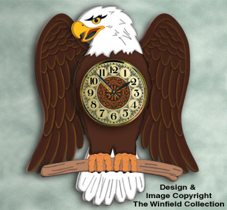 Product Image of Majestic Eagle Wall Clock Woodcraft Plan