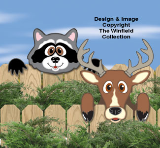 Product Image of Deer & Coon Fence Peekers Wood Pattern