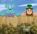 Spring Holiday Fence Peekers Wood Pattern