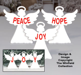 Small Holiday Message Angels Woodcraft Pattern