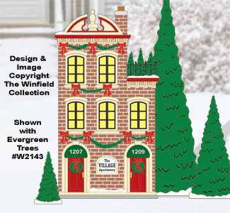 Christmas Village Apartments Pattern
